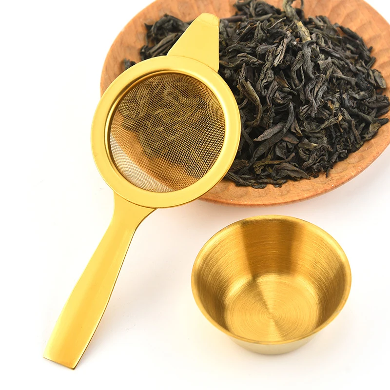 

Ситечко для чая, фильтры для чая с ручкой, многоразовый сетчатый дуршлаг из нержавеющей стали, практичный ситечко для чая, кофе, специй, подарок, золотой, серебряный