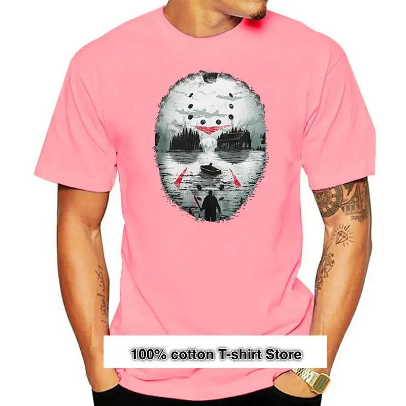 

Camiseta estampada informal para hombre, camisa de manga corta de Terror, Friday Night, novedad