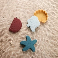 4pc kids silicone montessori educational toys ocean cognition beach swimming pool accessories mermaid starfish toys for children