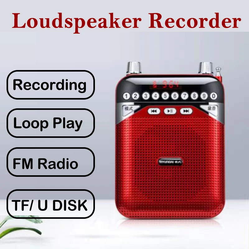 

Mini Radio For The Elderly Loud Player Loudspeaker Recorder Tour Guide Listening To Theater Machine TF Card High-Power Blue