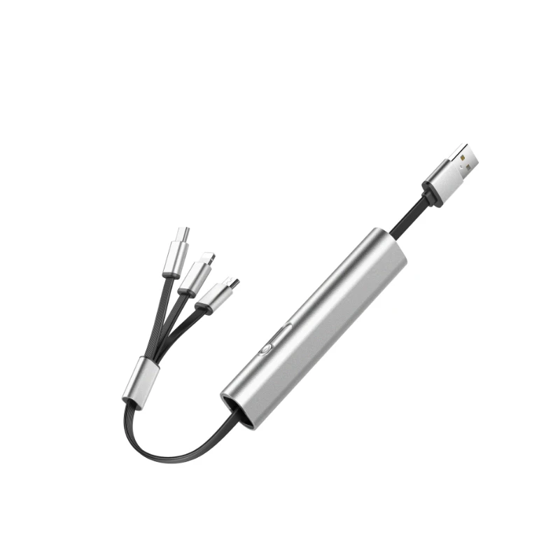 

Креативные выдвижные зарядные кабели 3 А 3-в-1, многофункциональный крошечный кабель в коробке, деловой подарок, аксессуары для планшетов