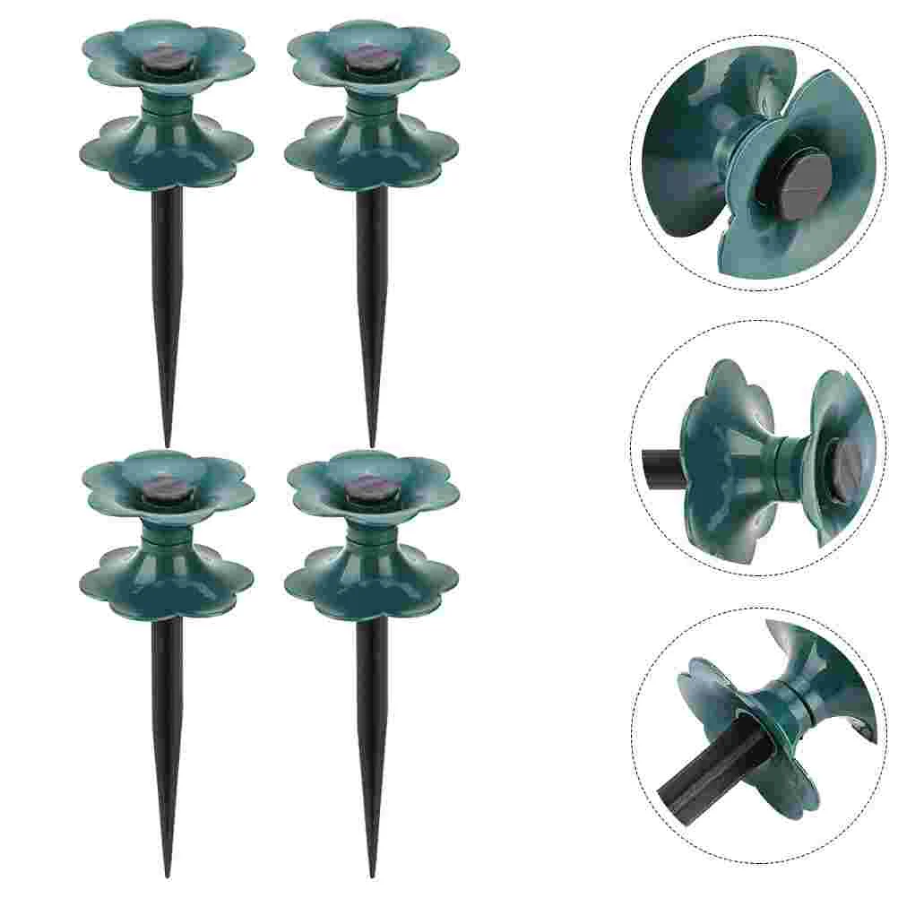 

4 Pcs Bracket Heavy Duty Hose Pipe Spikes Pvc Plastic Lawn Holder Gardening Supplies House Support Water Guide Winding Wheels