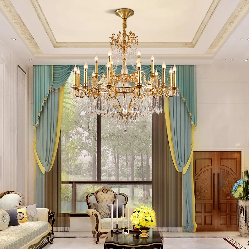 Европейские подвесные светильники латунные для гостиной освещение столовой