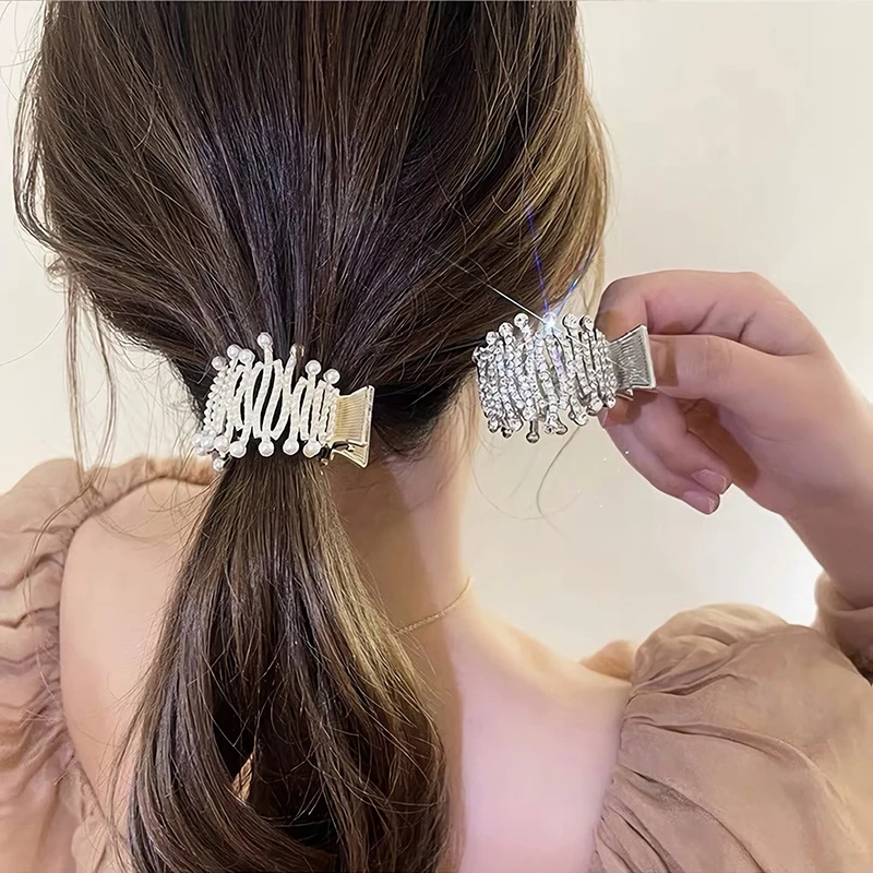 

Fashion Golden Silver Alloy Barrettes For Women Meatball Head Fixed Hair Styling Tools Hairpin Accessories Grab Clip Jewelry