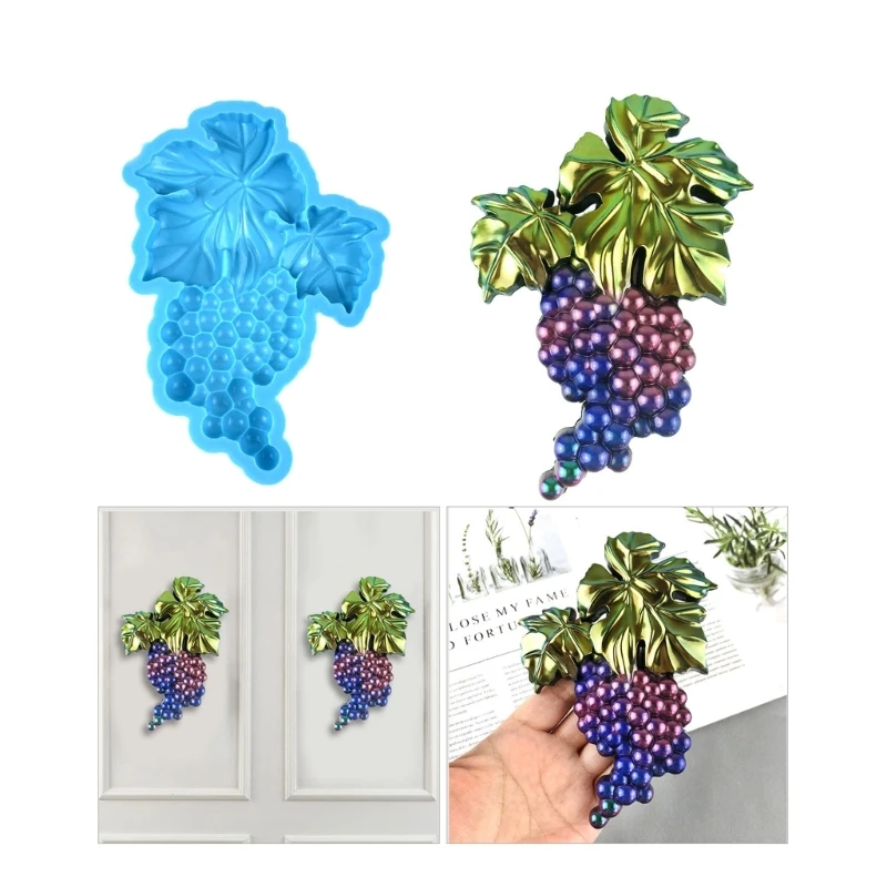 

3D украшения в виде тыквы и винограда «сделай сам», искусство Хэллоуина в виде тыквы, настенные Подвески, декор, зеркальная силиконовая форма