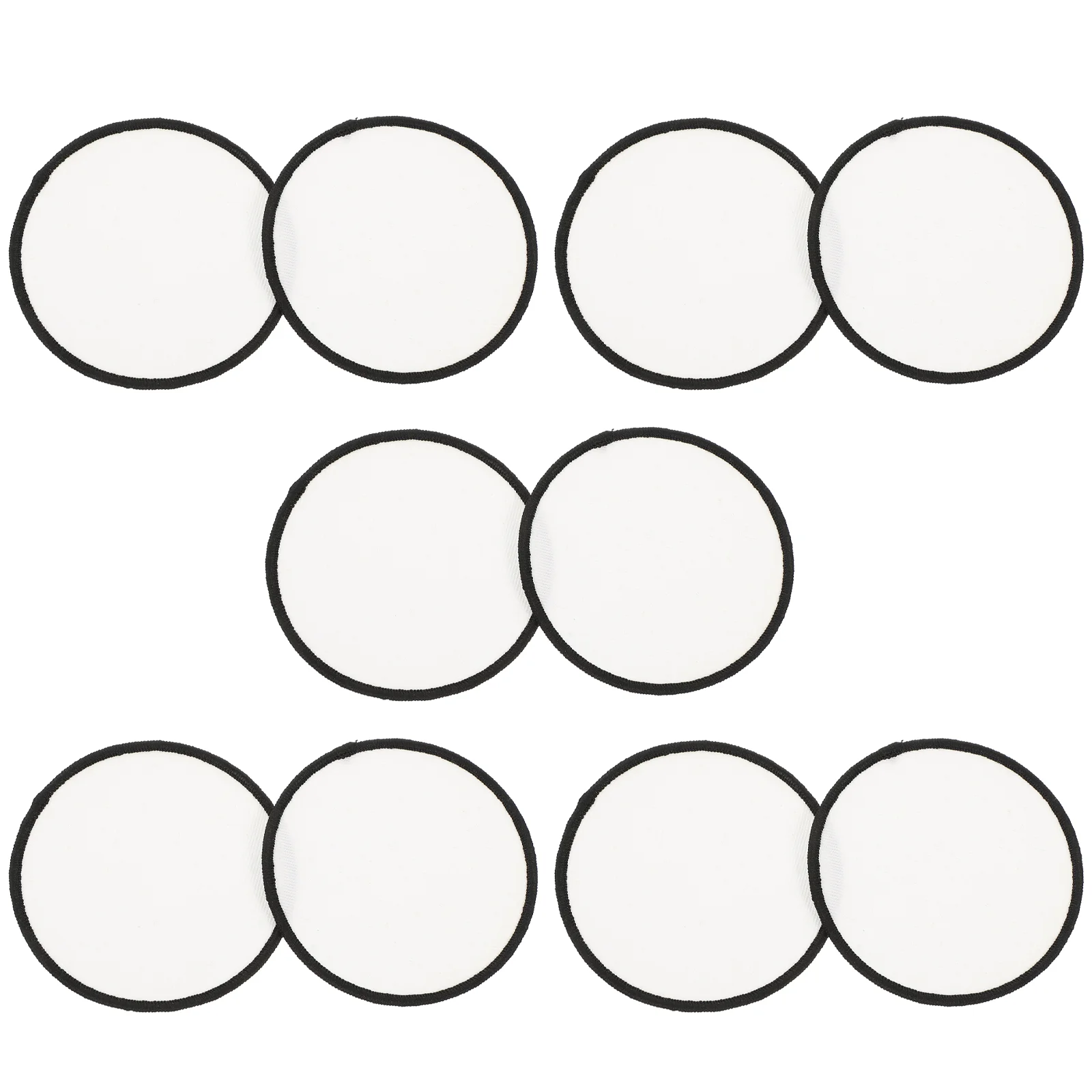 

10 Pcs Badge Iron Patches Fabric Stickers Hat Clothes White Clothing Decor Materials DIY Hot Pressing Iron-on Embroidery