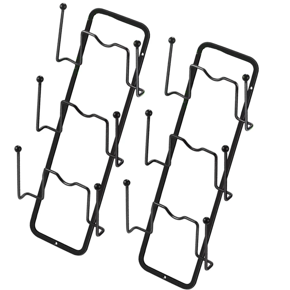 

2 Pcs Kitchen Cabinet Pot Lid Storage Organizer Wall Mount Lids Wall Mount Delicate Home Carbon Steel Decorative