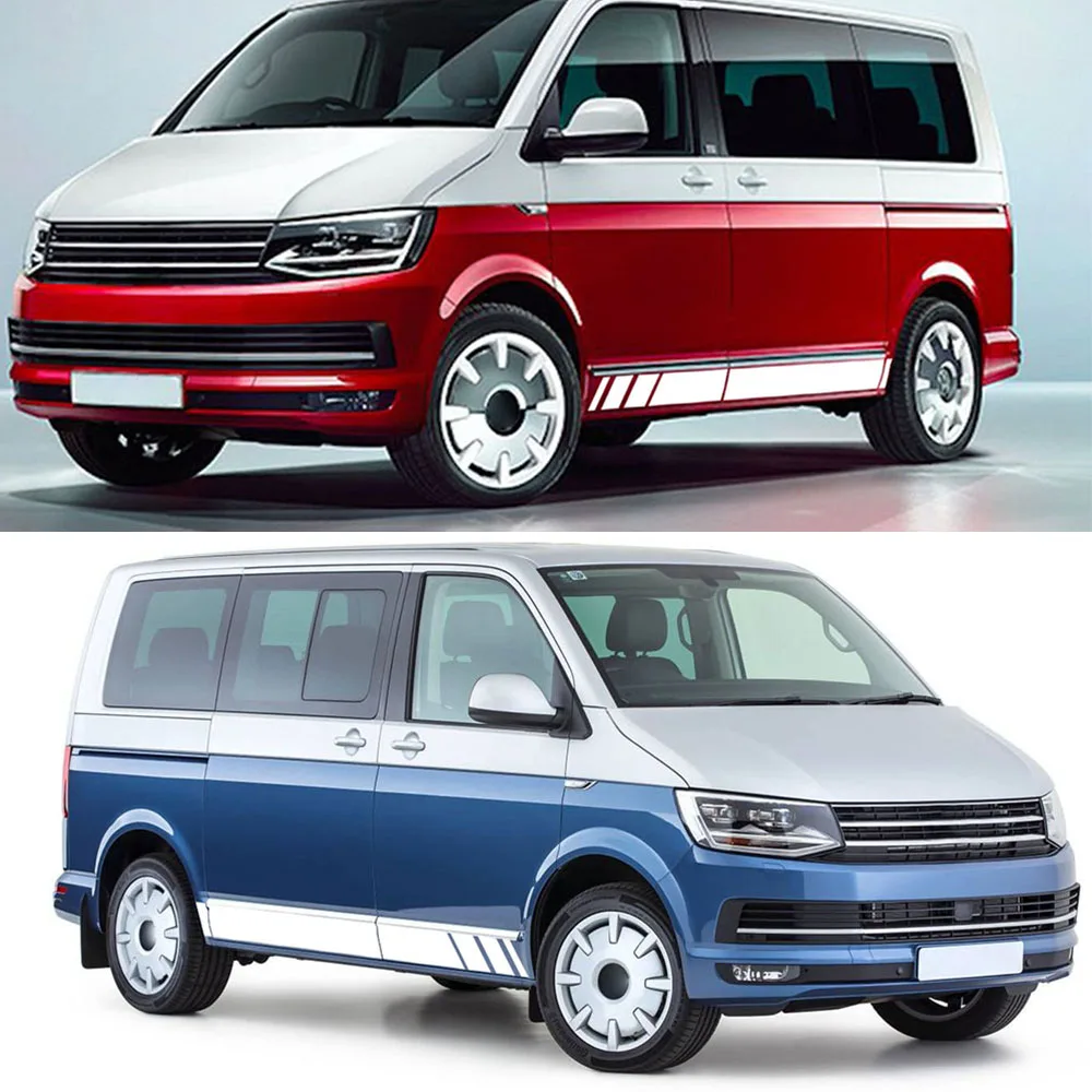 

Car Door Side Body Stickers For Volkswagen VW Transporter T4 T5 T6 Caravelle Multivan Camper Van Vinyl Decals 2PCS Accessories