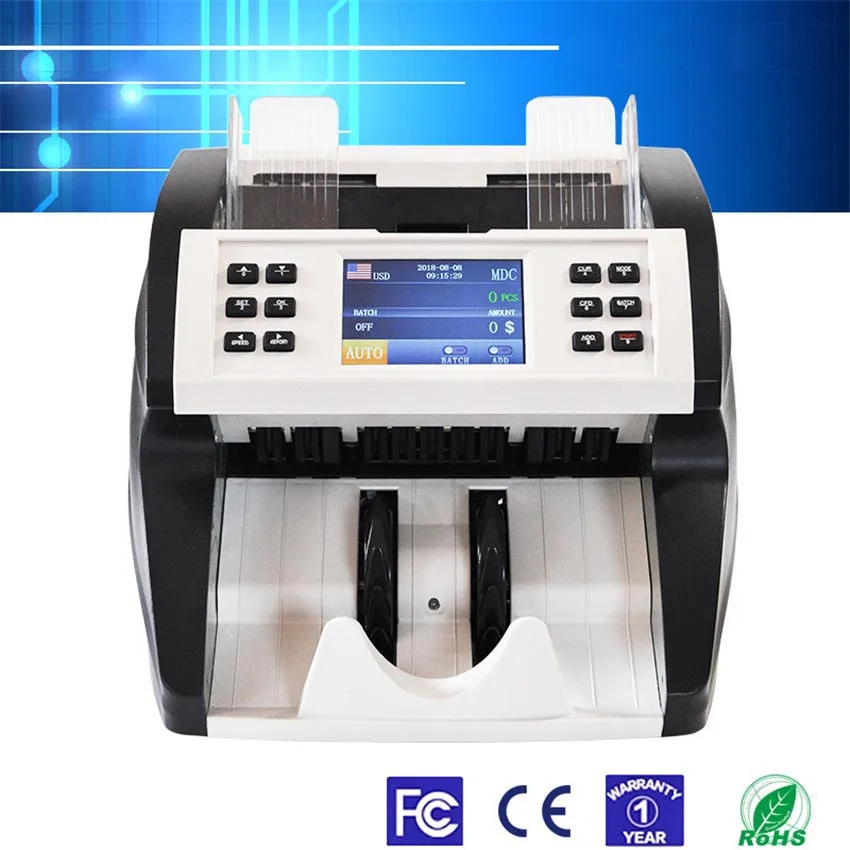 

FT-500 Automatic Currency Counter Machine Cash Money Counter Currency Detector MDC/SDC/CNT Model UV MG IR Counterfeit Detector
