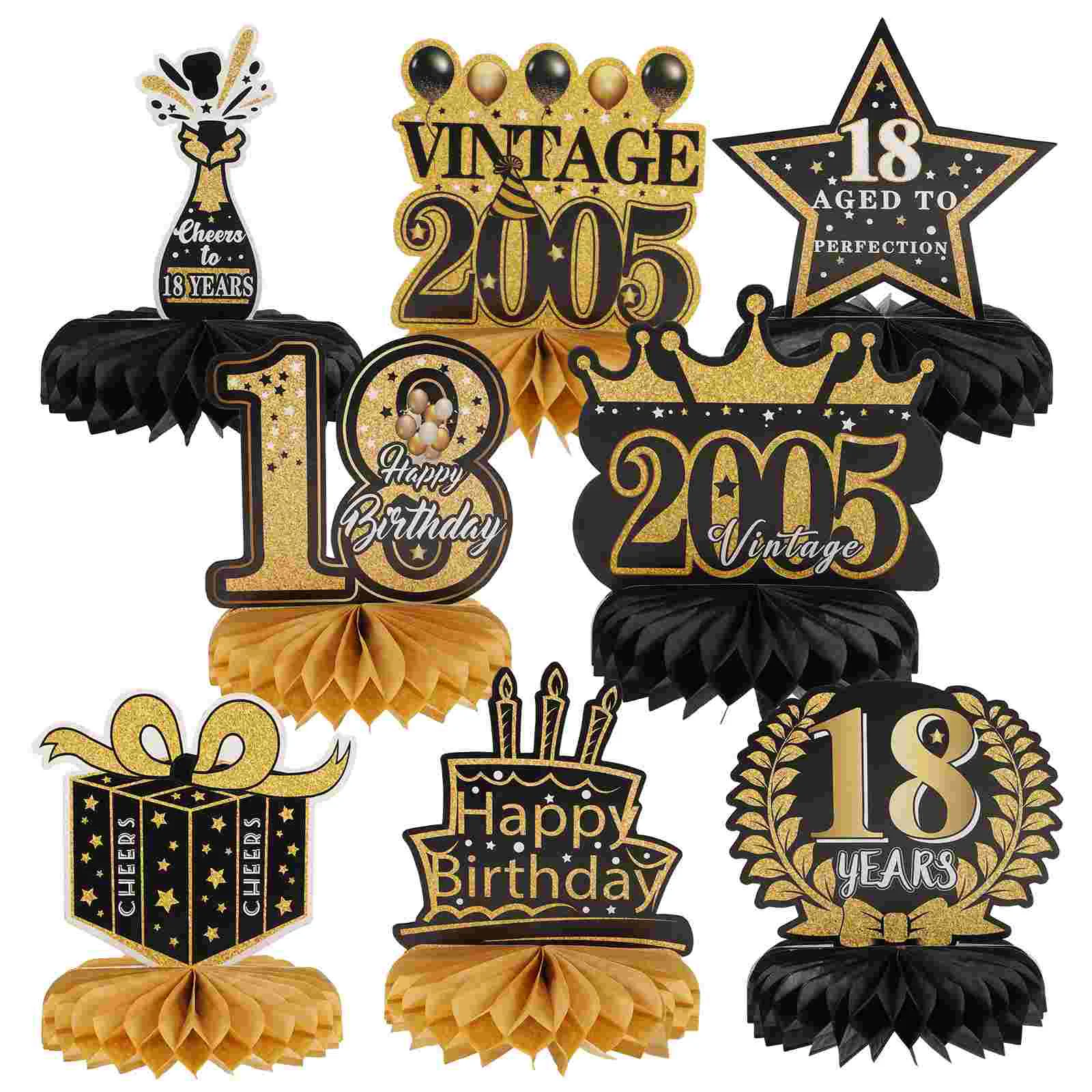 

1 Набор украшений в виде сот для дня рождения