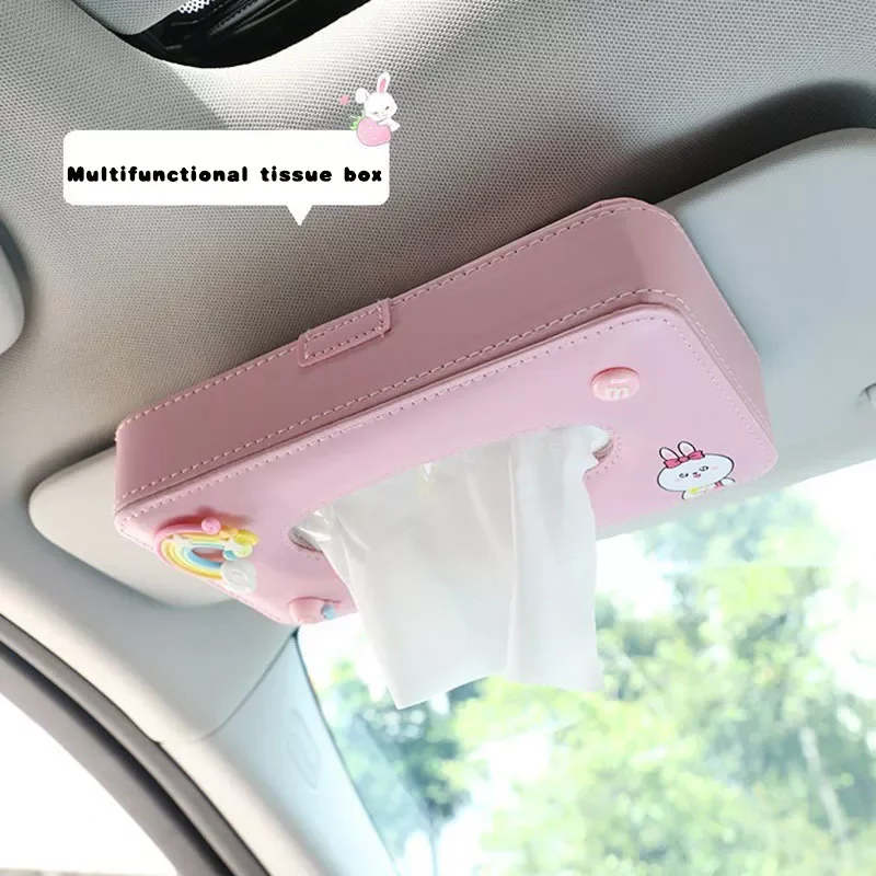 

1 Pcs Car Tissue Box Towel Sets Car Sun Visor Tissue Box Holder Auto Interior Storage Decoration for BMW Car Accessories