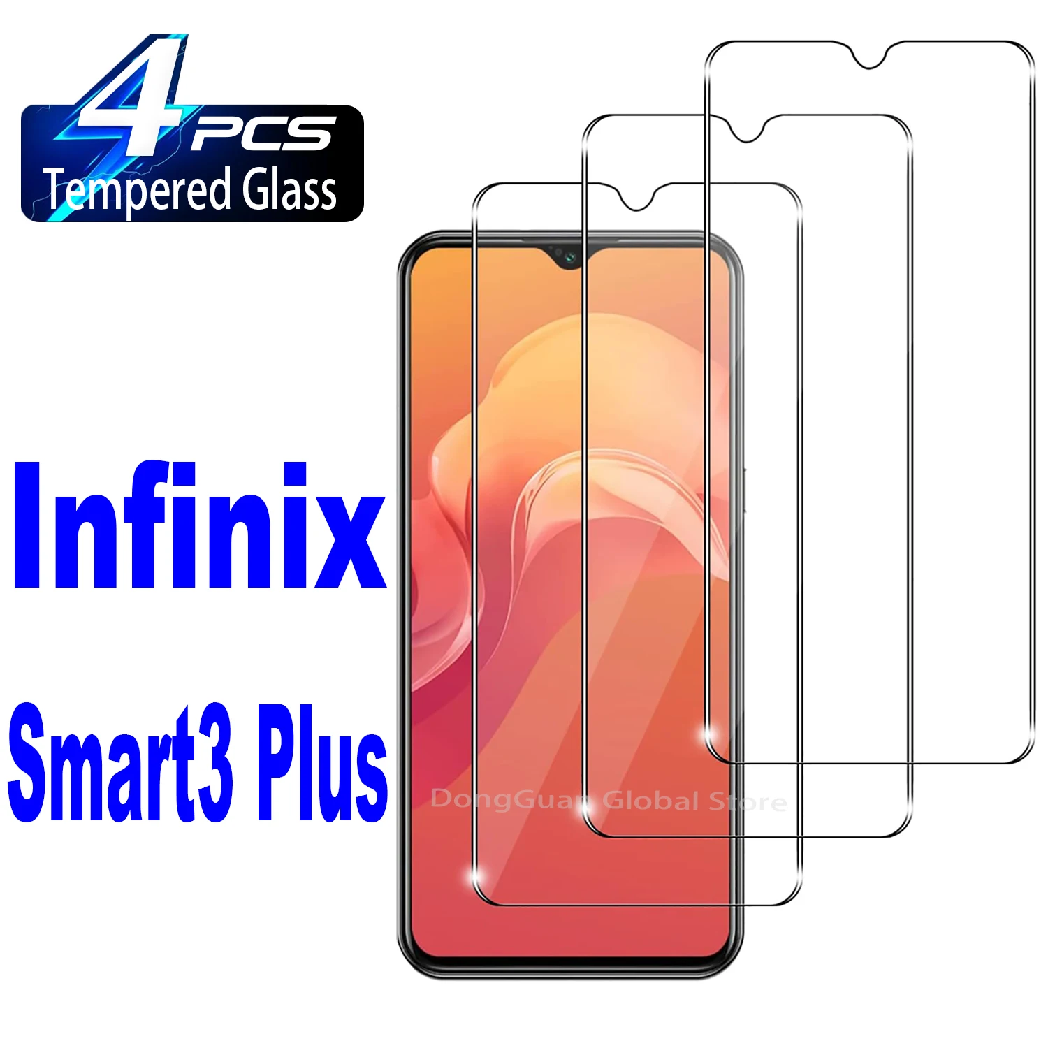 2/4 шт. закаленное стекло для Infinix Smart3 Plus Защитная стеклянная пленка для экрана