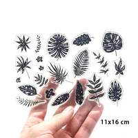 leaves plants clear stamp for diy scrapbooking card fairy transparent rubber stamps making photo album crafts template