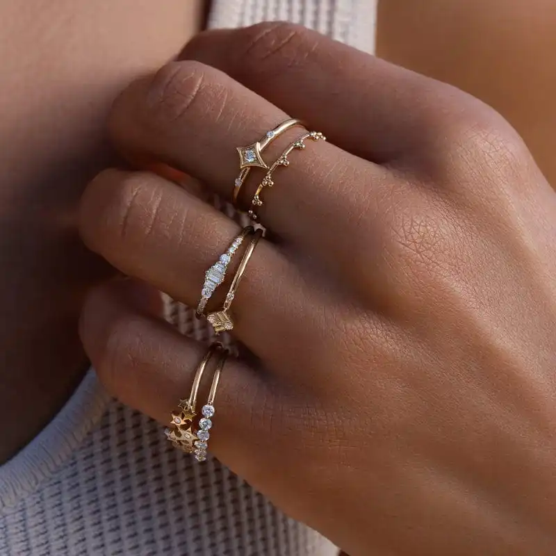 

Shiny S925 Sterling Silver Triple Bead Band - Perfect for Casual or Formal Occasions