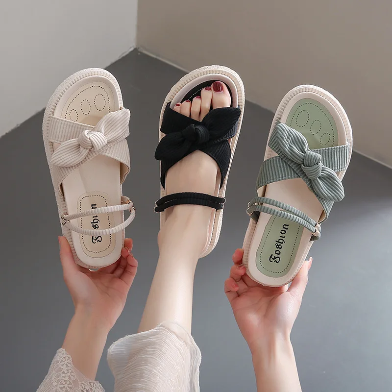Дропшиппинг, женские сандалии, летние сандалии в сказочном стиле с цветочным узором, модные студенческие женские тапочки на платформе, новинка 2025 года, сабо, женская обувь (art.: 3920d0cd2a0bd) - 3920d0cd2a0bd