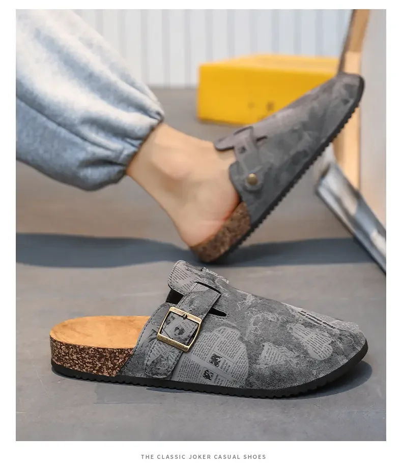 2024 обувь Birkenstock четыре сезона мужская baotou для ленивой пары полутапочки