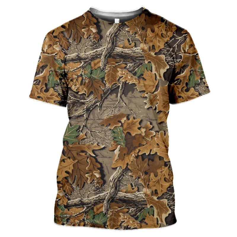 

2022 New Outdoor Hunting Camouflage T-shirt Men 3d Print Summer Cool Military Tops Sport Camo Camp Gym Tees