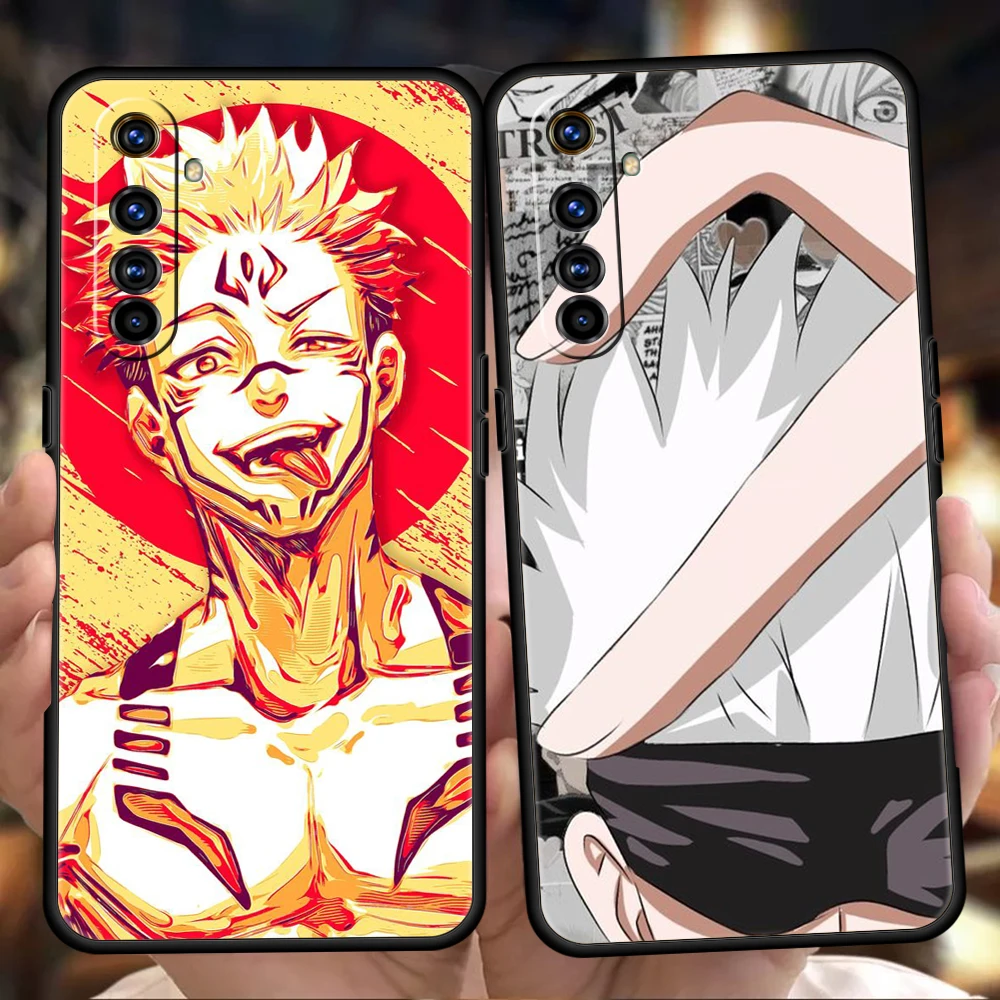 

Jujutsu Kaisen Phone Case for Realme 8 9 Pro Plus 8i 9i 6 7 GT2 C21 C25 C3 C11 Pro 5G Luxury Shockproof Silicon TPU Shell