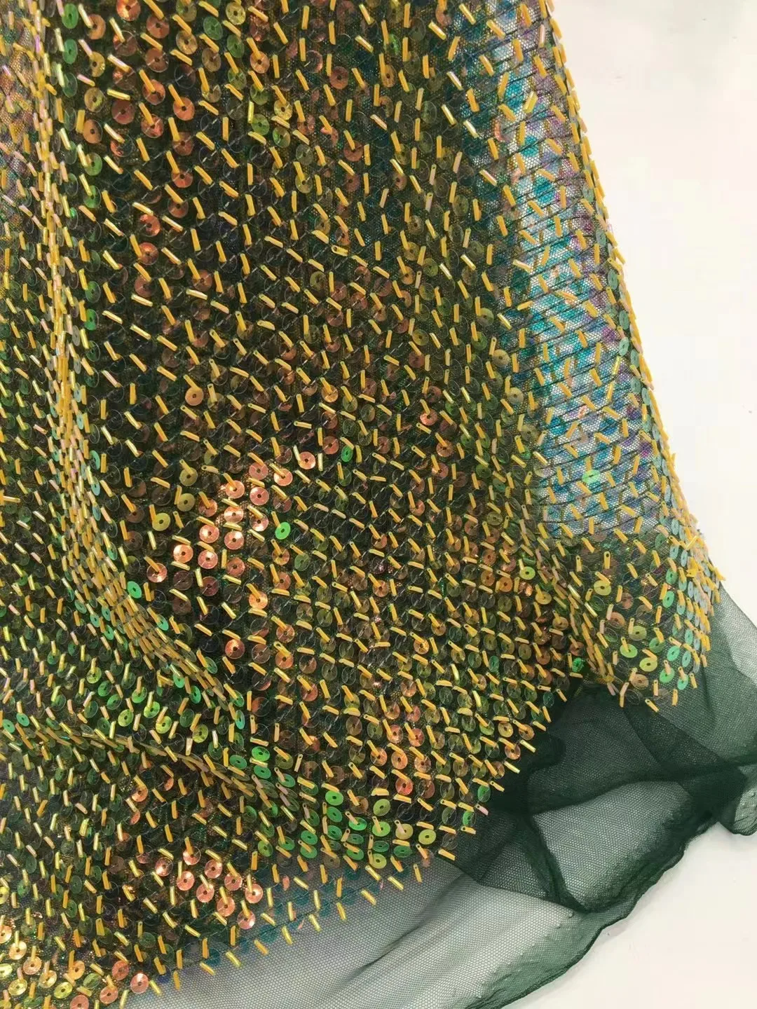 Роскошная нигерийская сетчатая кружевная ткань с блестками 2023