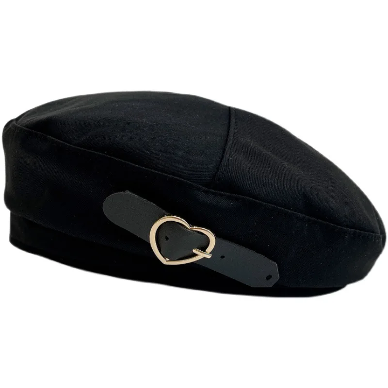 

Simple Women Beret for Elegant Lady Winter Female Hats Heart-shaped Vintage Octagonal Casual Autumn Girl Cap Travel Hat