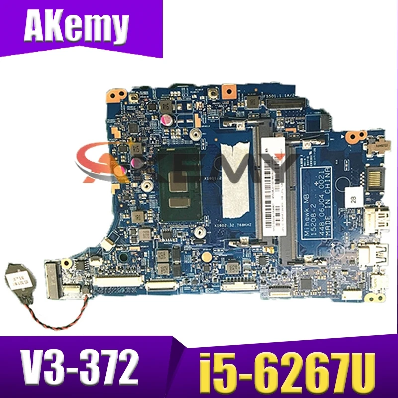 

Akemy laptop Motherboard For ACER Aspire V3-372 i5-6267U Mainboard 15208-3 SR2JK DDR3