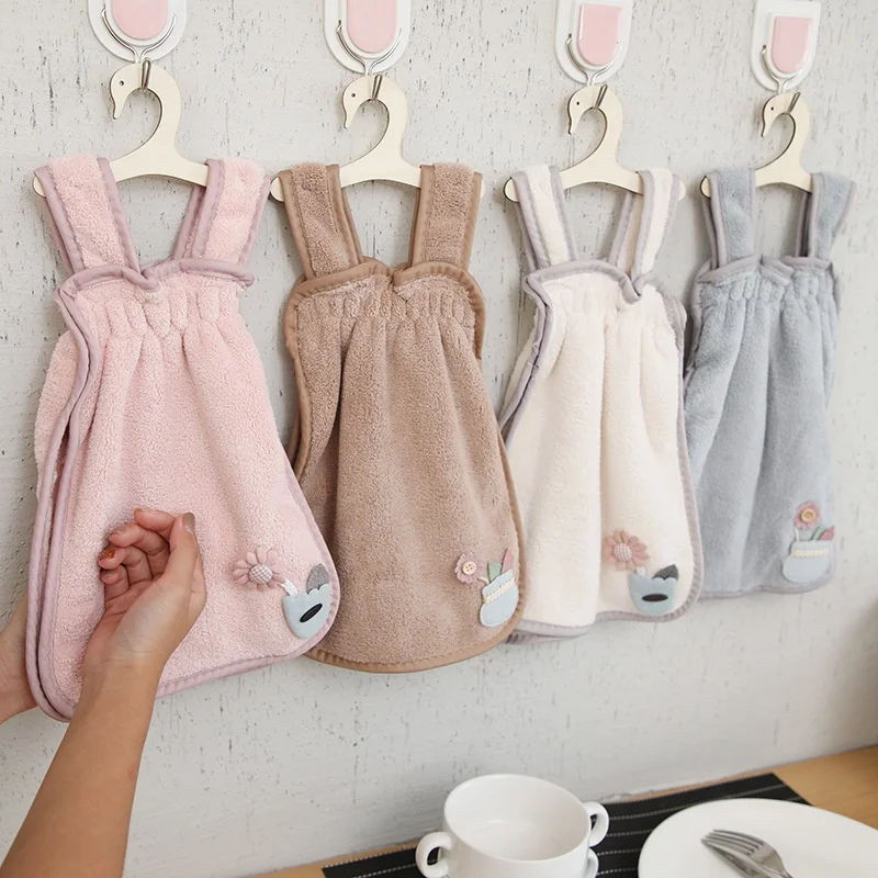 Coral Velvet Kitchen Thickened Hand Cloth Children Wipe Hand Wipe Towel