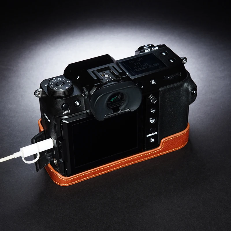 

Для Fujifilm FUJI GFX100s GFX-100s защитный чехол для фотокамеры ручной работы из натуральной воловьей кожи
