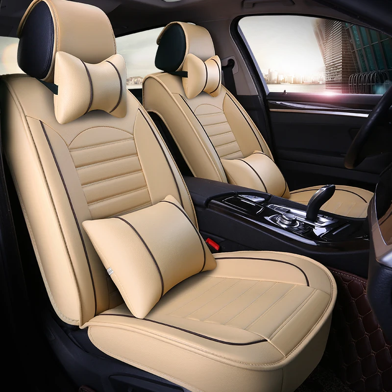 

YOTONWAN Leather Car Seat Cover for Audi all medels A6L R8 Q3 Q5 Q7 S4 RS TT Quattro A7 A8 A3 A4 A5 car accessories 5 seats