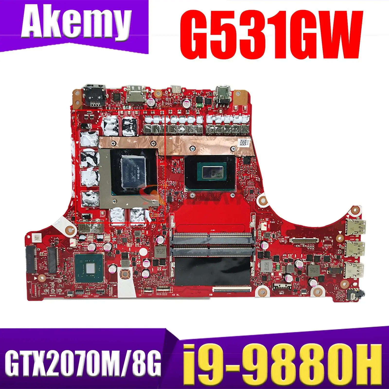 

G531GW i9-9880H CPU GTX2070M/8G Notebook Mainboard For ASUS G531GU G531GV G531G G731GV Laptop Motherboard Exchange!