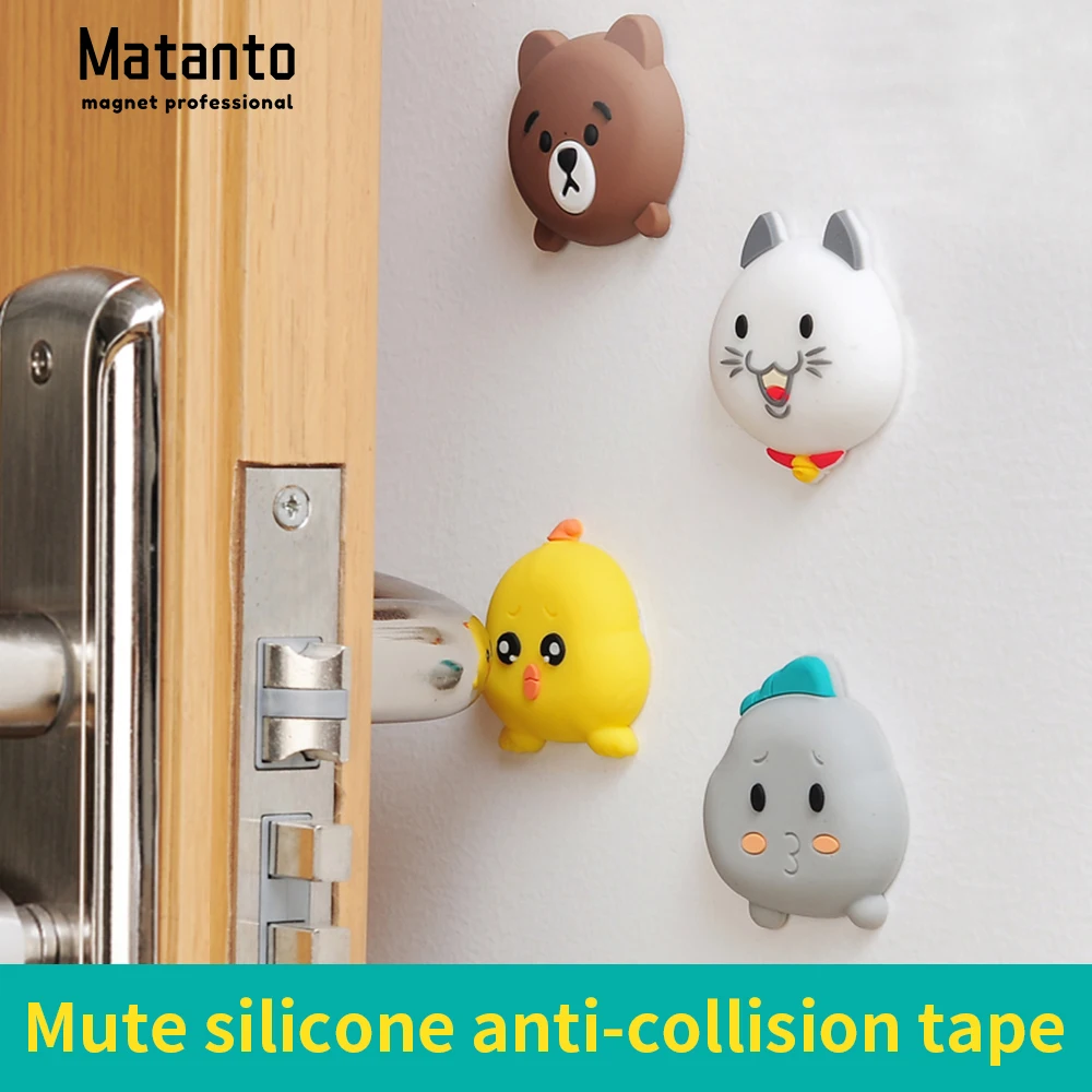 Силиконовая дверная пробка, аварийный коврик в виде животного, дверная ручка, стопор, защита, самоклеящаяся наклейка на стену, буферная защита Бампера
