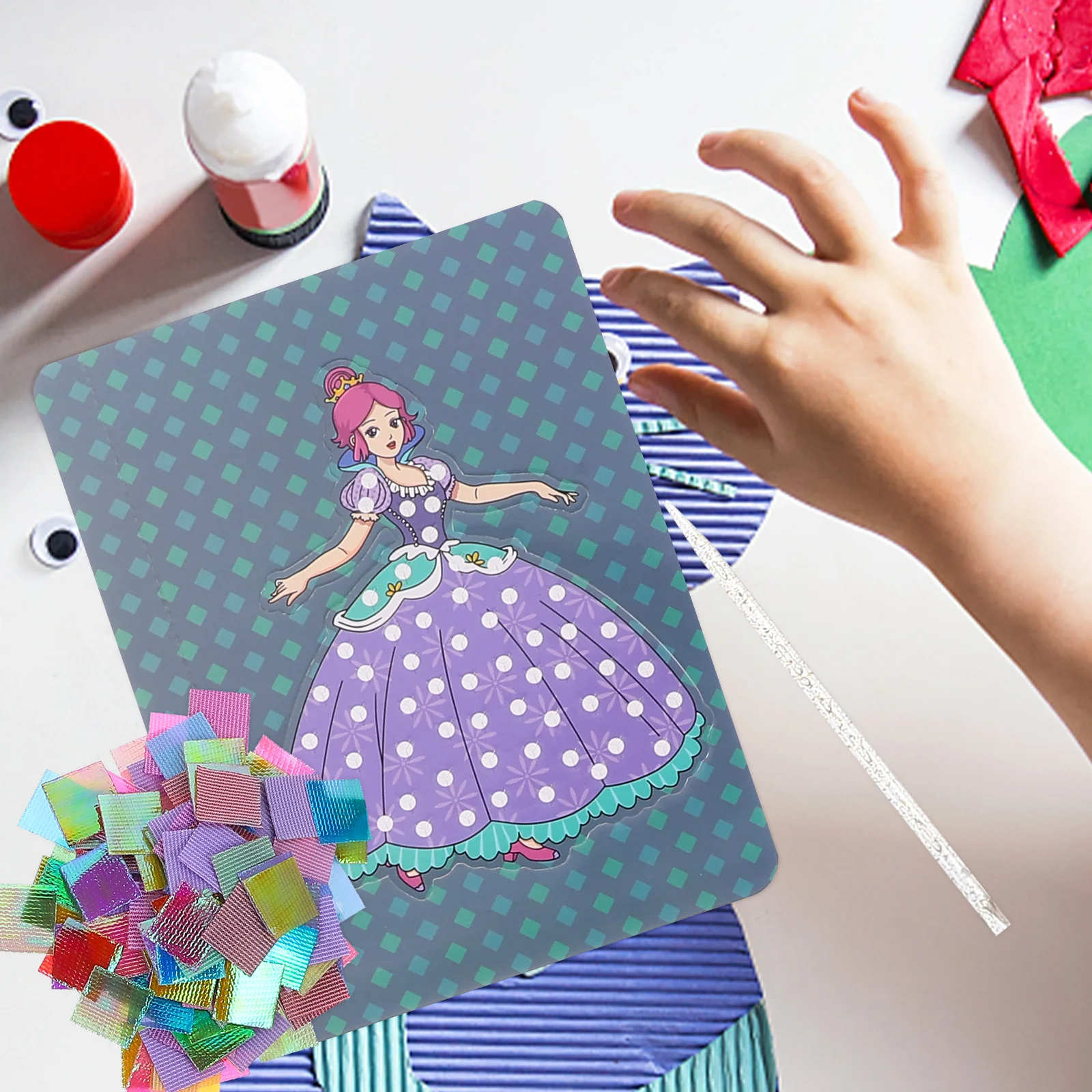 

2 Sets Handmade Stitchwork Poke Drawing Adult Toy Embroidery Kits Adults Kids Puncture Painting Unfinished Tool Children