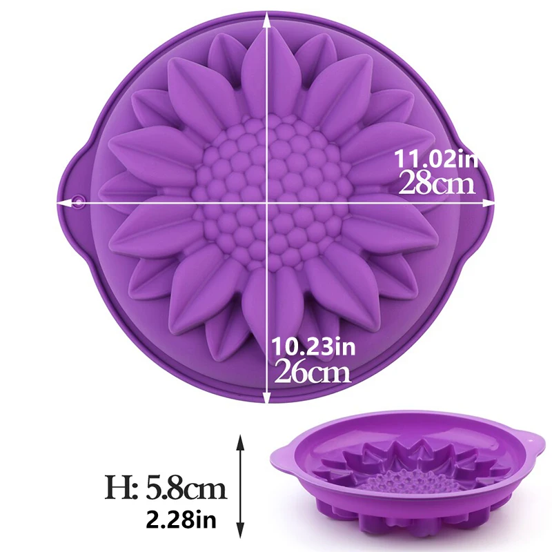 Силиконовый поднос для торта круглая форма инструмент выпечки в виде подсолнуха