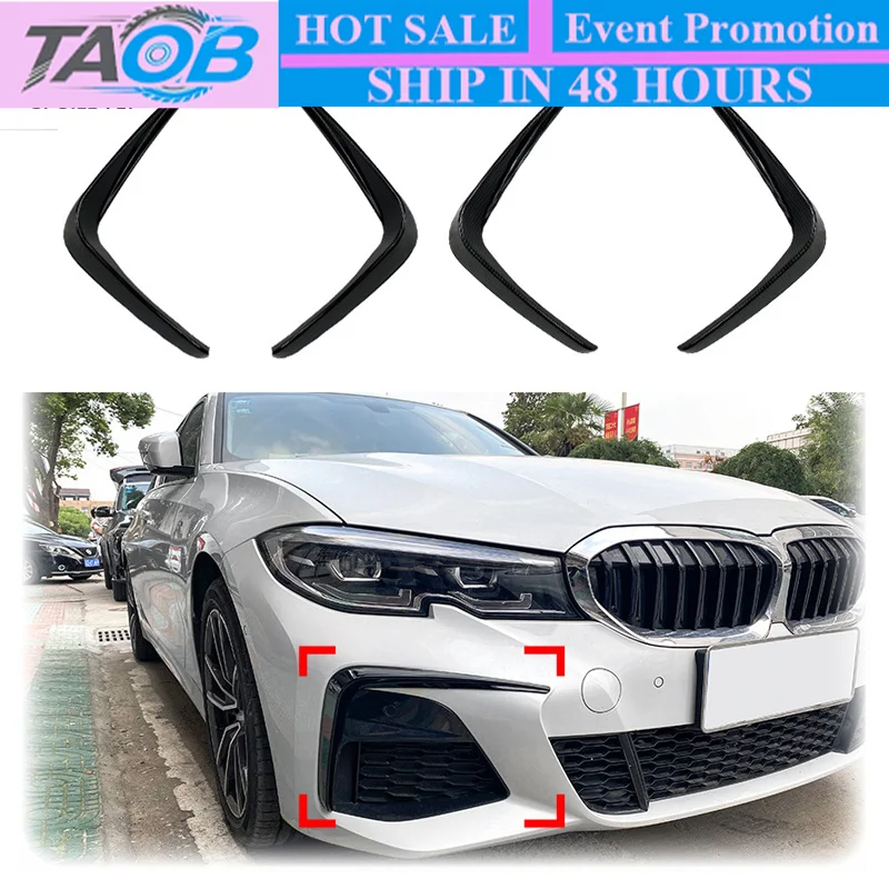 Фото 2019-2021 Для BMW G20 G28 318i 320i 325i 330i 330d 330e Передний спойлер бампера, накладка противотуманной фары, решетка радиатора, обвес №1