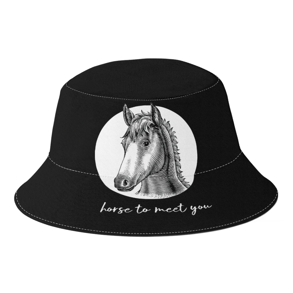 الربيع الصيف الحصان قبعة بحافة للرجال النساء كول الحيوان الخيول عاشق صياد القبعات الصيد بوب فام Gorro