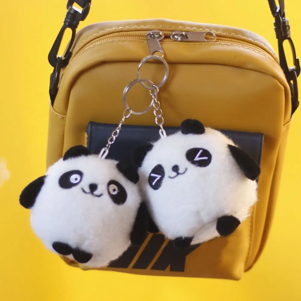 

New Cute Plush Panda Keychain Toy Mini Pendant Cartoon Doll Keychain Key Ring Bag Ornament