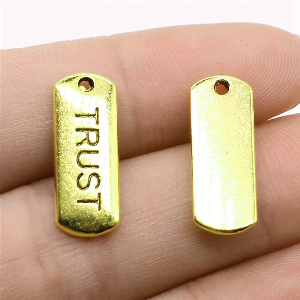 

Hot selling antique gold bar sign pendant suitable for bracelet necklace DIY jewellery making jewellery accessories