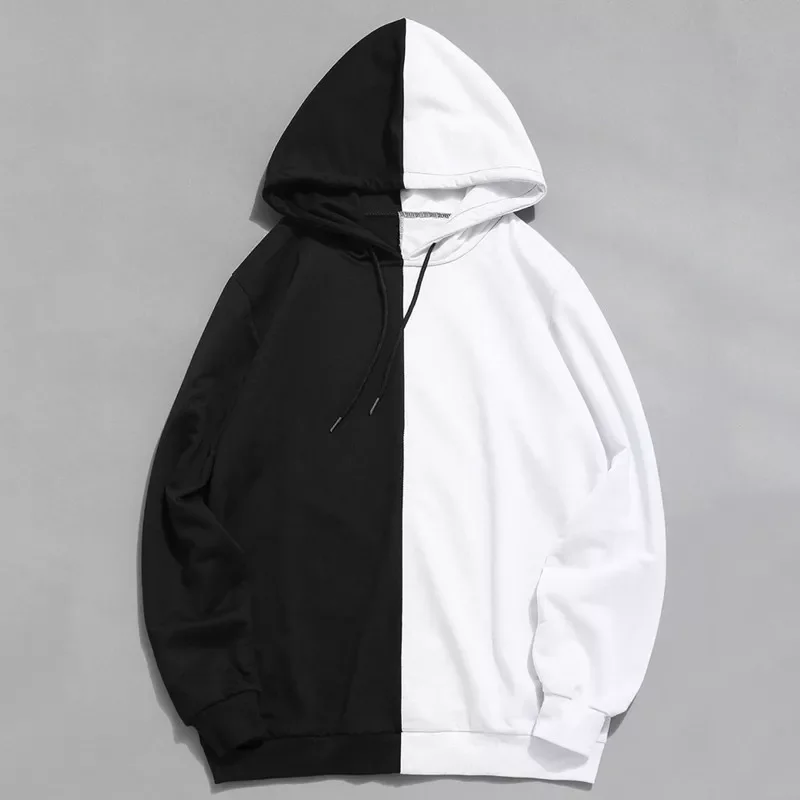 

2019 Spring Autumn Fashion Cotton Long Sleeve Top Hooded Sudadera Hombre Men's Hoodie Casual Patchwork Sweatshirts Men
