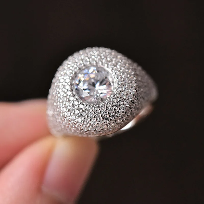 

Женское кольцо из серебра 925 пробы, с инкрустацией из циркония