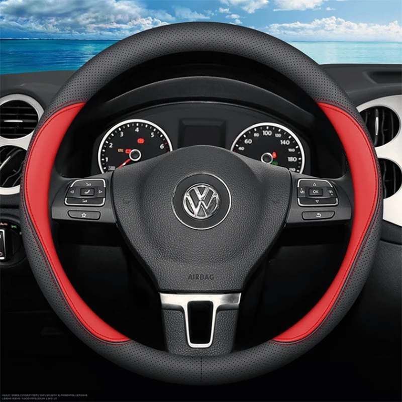 Чехол рулевого колеса автомобиля для Volkswagen VW Golf 5 (V) Touran 2003-2005 Polo 2006-2023