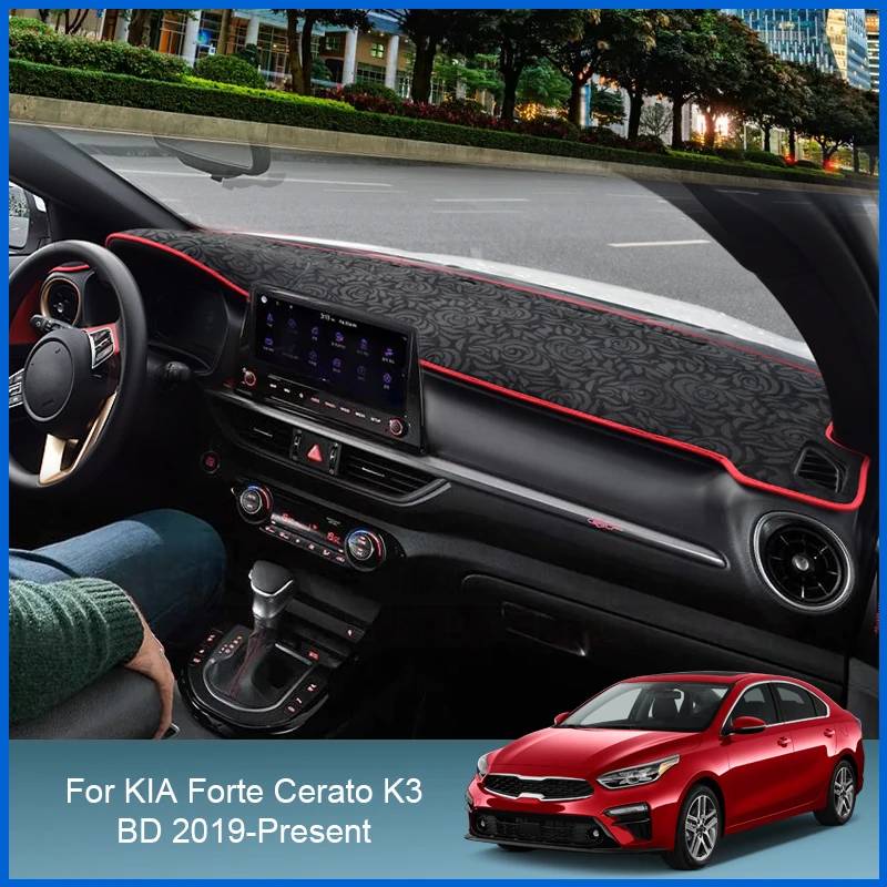 

Чехол для приборной панели автомобиля KIA Forte Cerato K3 BD 2019-gift, защитный коврик, искусственный интерьер, аксессуары для автомобиля