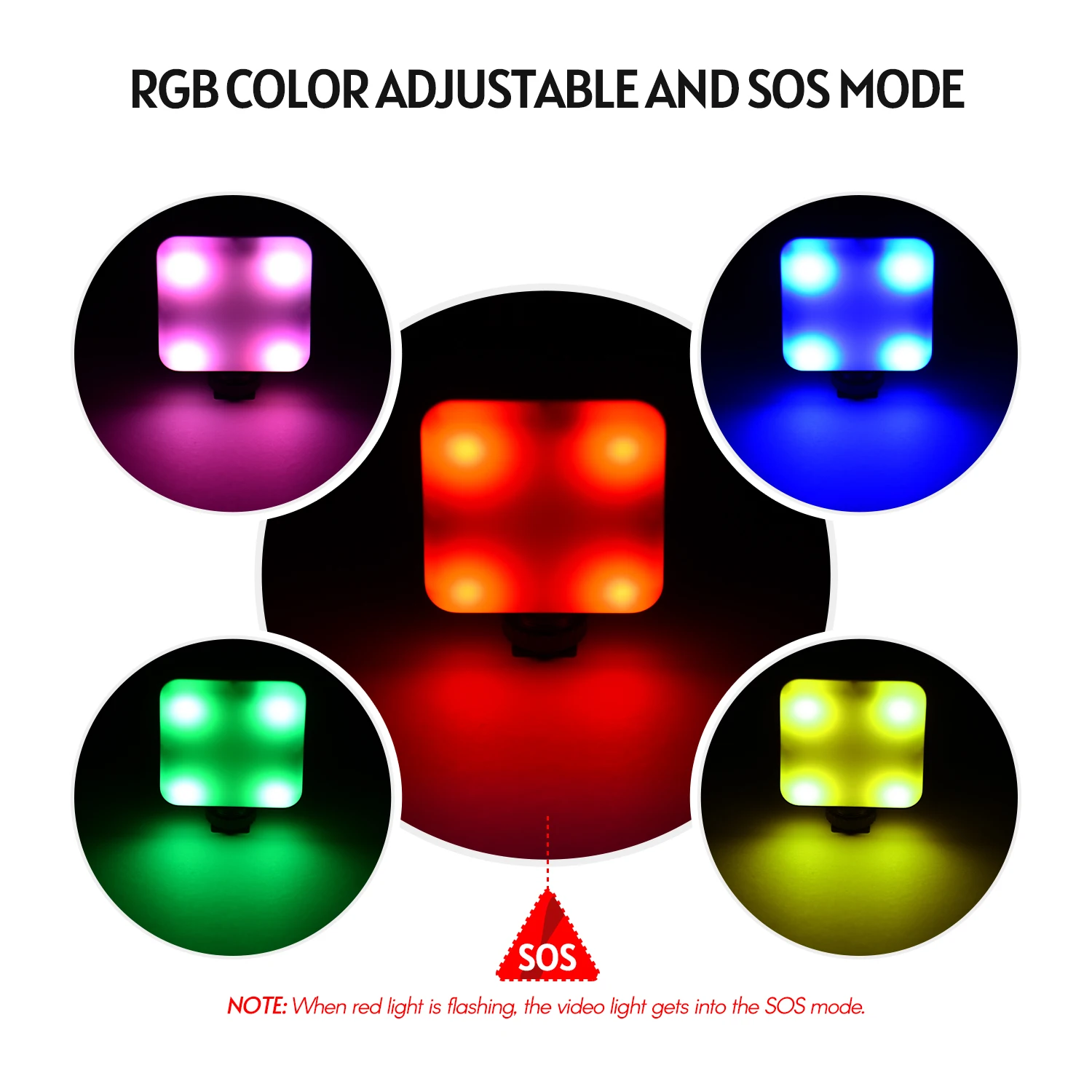 Andoer KM-72A RGB видео светильник 6 Вт цветной заполняющий встроенный аккумулятор 2000