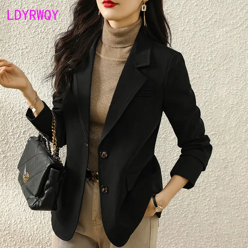 Pink suit coat Women's autumn 2023 new design casual top Spring and autumn