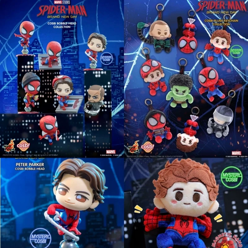 Фото Коллекционная фигурка Hot Toys Marvel Spider-Man: Brand New Day Cosbi Blind Box — редкий, милый герой в стиле Blind Box, подарок для коллекционеров №1