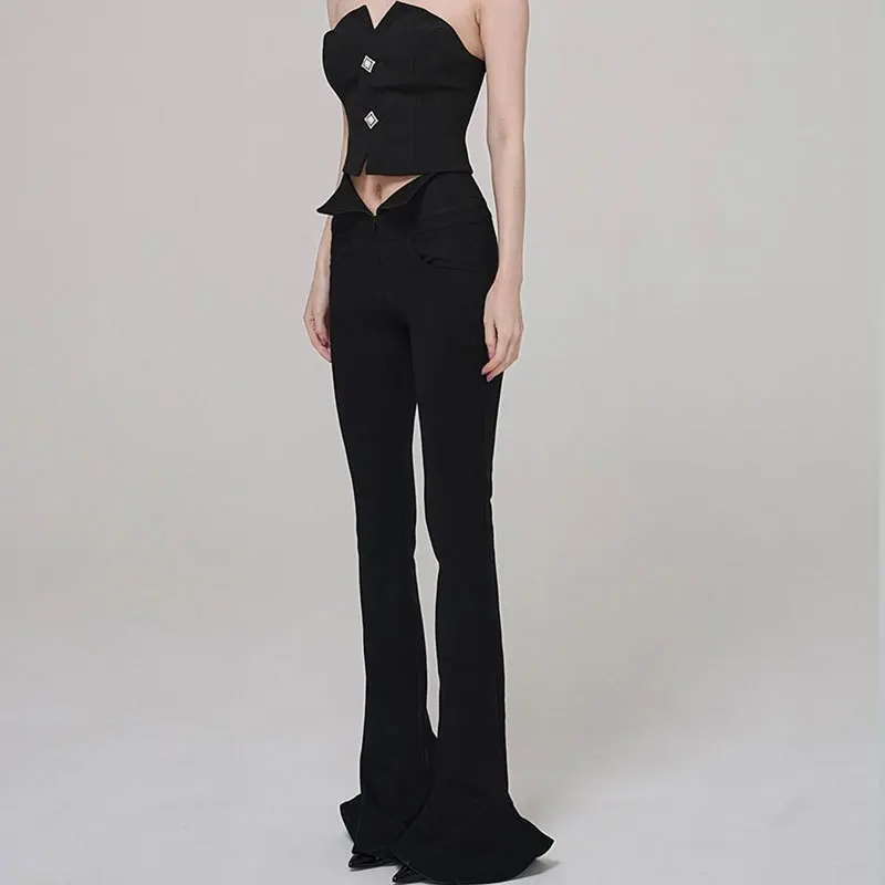 

Новые узкие длинные штаны, высокоэластичные штаны из рога, подковы, Западный комплект, модный и универсальный, женский дизайн