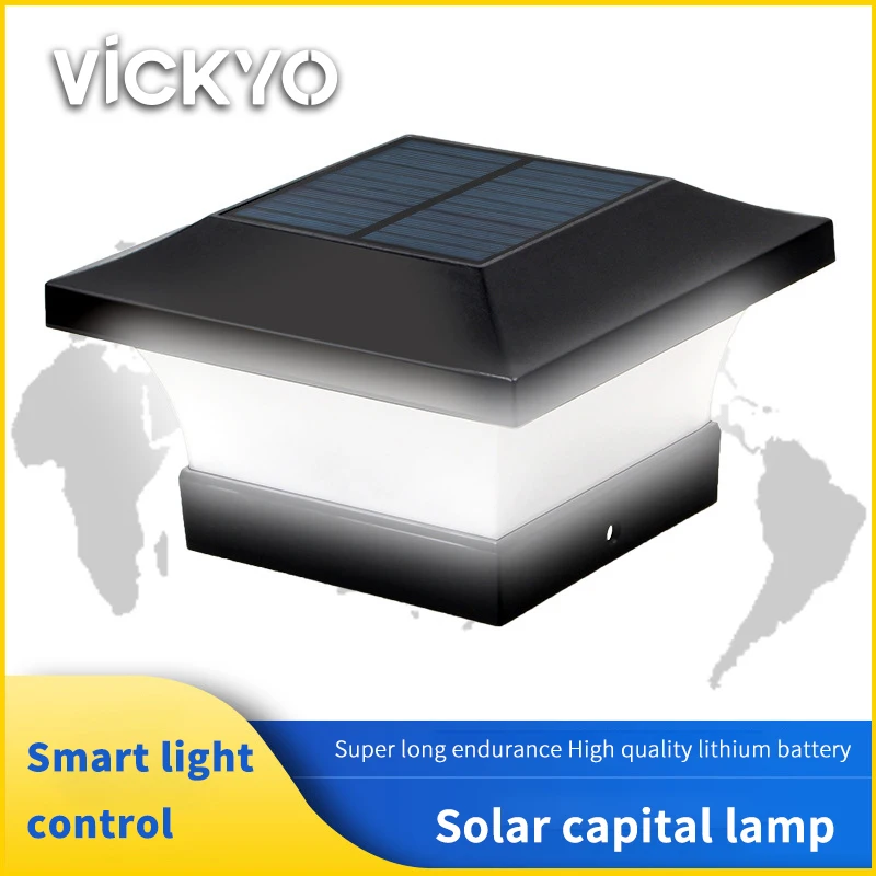 

VICKYO Outdoor LED Solar Lawn Lamp 3W IP65 Waterproof Ground Lamp For Garden Fence Villa Gate Post Courtyard Fence Lawn Lighting
