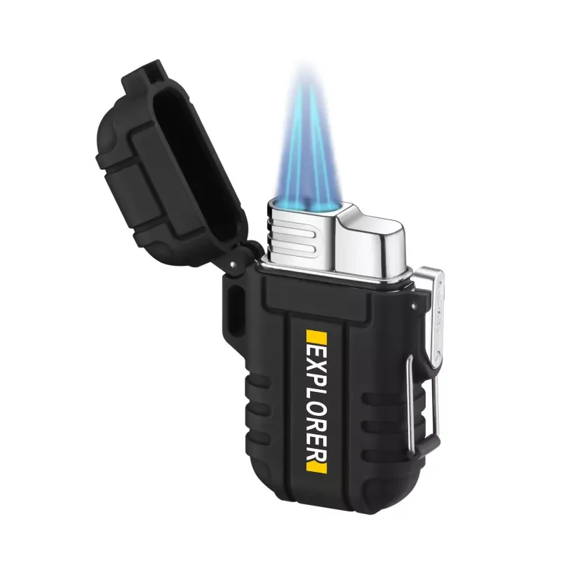 

Waterproof Jet Gas Lighter Portable Outdoor Torch Butane Turbo Cigar Cigarette Lighter Smoke Survival Tool Windproof Camping