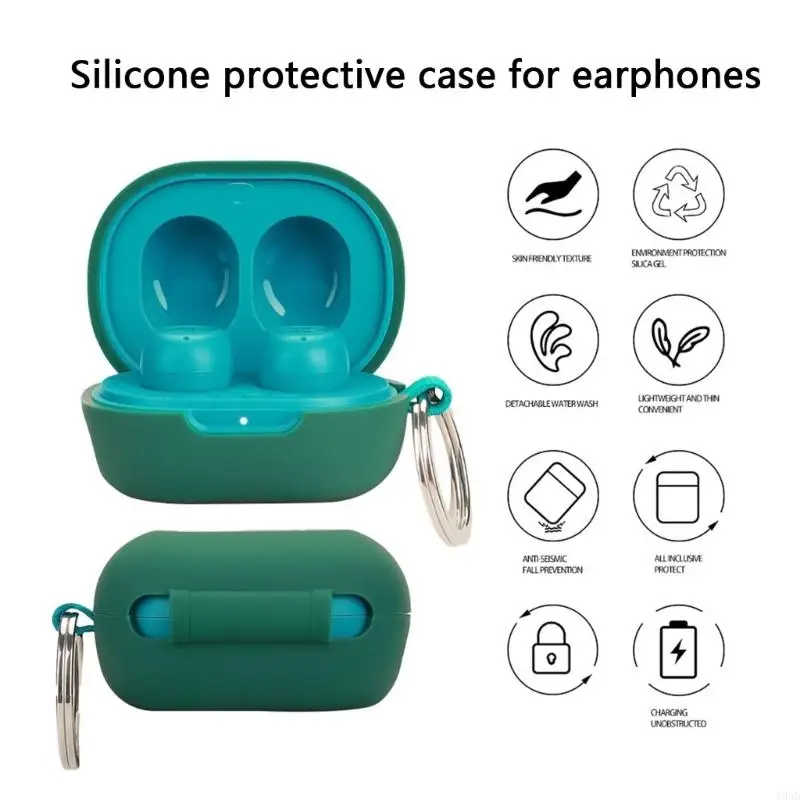 Фото Гибкий силиконовый защитный чехол для JLab JBuds Mini Earbud, противоударный чехол, устойчивый к царапинам рукав, ежедневное использование №3