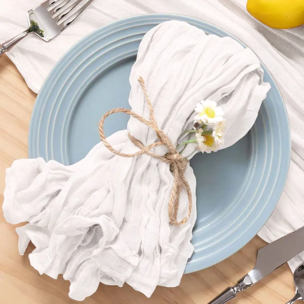 Марлевые салфетки из полиэстера/хлопка, набор из 12 штук