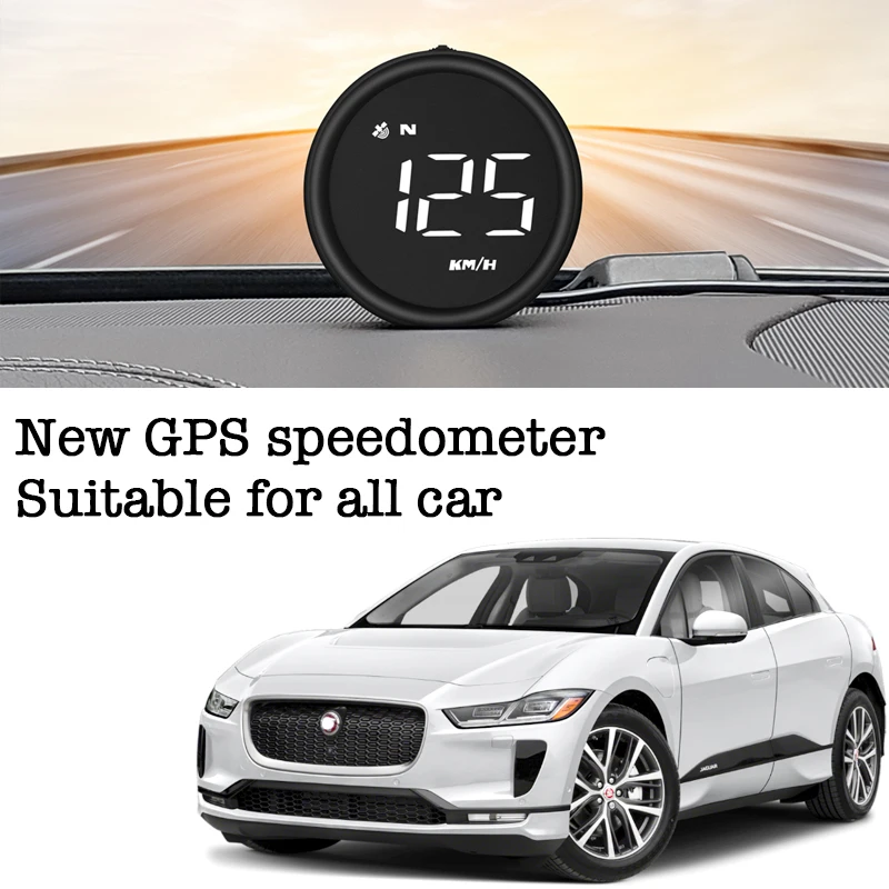 

Автомобильный дисплей HUD для Jaguar I-PACE 2018 ~ 2020, Автомобильный цифровой датчик скорости, проектор информации, гоночный GPS, измеритель скорости