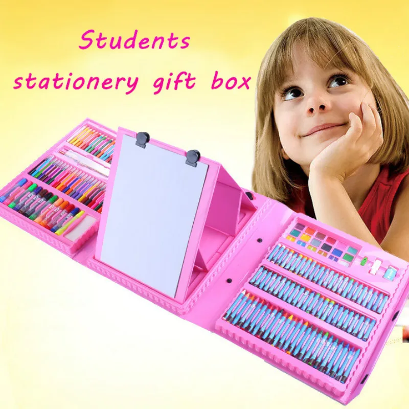 Popular 208-piece Set of Children's Paintbrushes, Watercolor Pen Set, Gift Box, Stationery, Painting Set